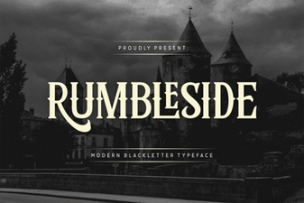 Rumbleside Font: Bold Display Type for Creative Design Projects
