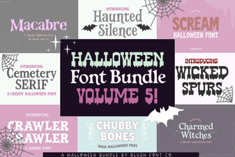 Spooky Creative Fonts: Halloween Bundle Volume 5 for Designers