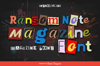 Creative Ransom Note Fonts for Bold Magazine Design