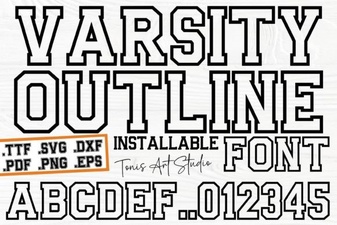 Ab Varsity Outline Font Free Download Sans Serif Typeface