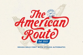 American Route Font: Bold Road-Inspired Typography