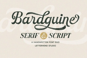 Bardguine Serif & Script Duo Font for Creative Projects
