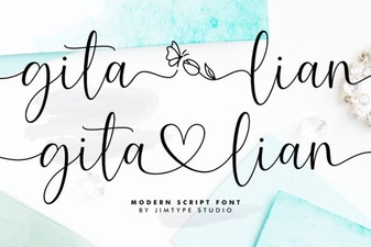 Gita Lian Font Free Download – Elegant Script Typeface